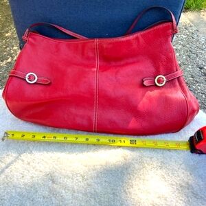 Red Adrienne Vittadini handbag.